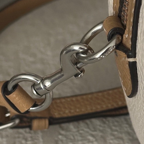 Coach Beige Leather Satchel - Picture 4 of 16